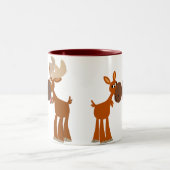 Niedlicher Cartoon Elch Ehepaar in Liebe Tasse (Mittel)
