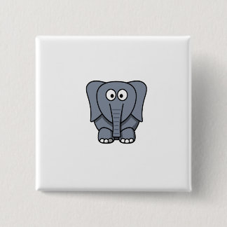 Niedlicher Cartoon-Elefant Clipart Button