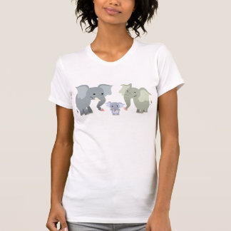 Niedlicher Cartoon-Elefant-Familien-Frauen-T - T-Shirt