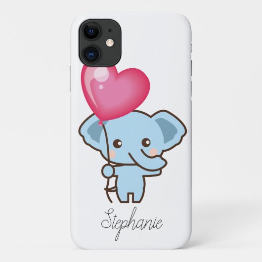 Niedlicher Cartoon Elefant Personalisiertes Handy Case-Mate iPhone Hülle (Rückseite)