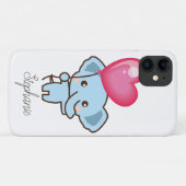 Niedlicher Cartoon Elefant Personalisiertes Handy Case-Mate iPhone Hülle (Rückseite (Horizontal))