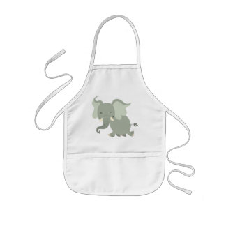 Niedlicher Cartoon Elephant Children Schürze