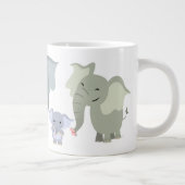 Niedlicher Cartoon Elephant Family Jumbo Tasse (Rechts)