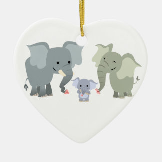 Niedlicher Cartoon Elephant Family Ornament