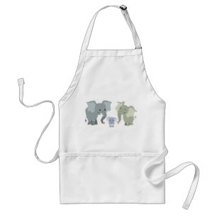 Niedlicher Cartoon Elephant Family Schürze