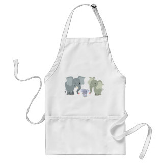Niedlicher Cartoon Elephant Family Schürze