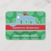 Niedlicher Cartoon Elephant farbenfrohe Kind's Pro Telefonnummerkarte (Vorderseite)