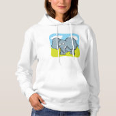 Niedlicher Cartoon Elephant Fun Dschungeltier Hoodie (Vorderseite)