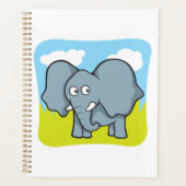 Niedlicher Cartoon Elephant Fun Dschungeltier Planer (Vorderseite)