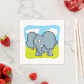 Niedlicher Cartoon Elephant Fun Dschungeltier Serviette (Beispiel)