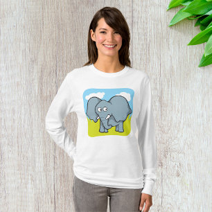 Niedlicher Cartoon Elephant Fun Dschungeltier T-Shirt