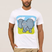 Niedlicher Cartoon Elephant Fun Dschungeltier T-Shirt (Vorderseite)