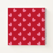 Niedlicher Cartoon Elephant Red White Kid Sketchbo Notizblock (Rückseite)