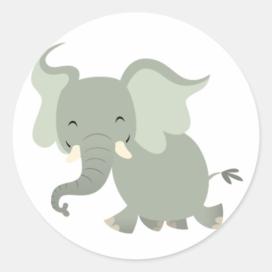 Niedlicher Cartoon Elephant Sticker (Vorderseite)