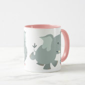 Niedlicher Cartoon Elephant Tasse (VorderseiteRechts)