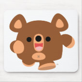 Niedlicher Cartoon Energetic Bärenmousepad Mousepad (Vorne)