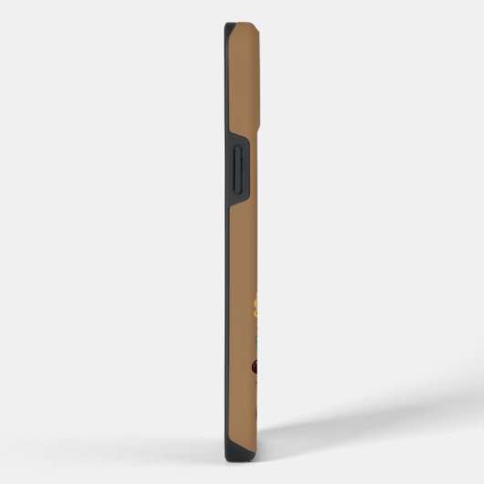 Niedlicher Cartoon Erntedank Truthahn und Kürbis iPhone Hülle (Rechte Seite)