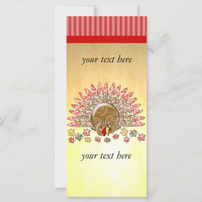 Niedlicher Cartoon Erntedank Türkei (Vorderseite)