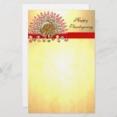 Niedlicher Cartoon Erntedank Türkei Briefpapier (Vorne/Hinten)