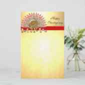 Niedlicher Cartoon Erntedank Türkei Briefpapier (Stehend Vorderseite)