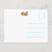 Niedlicher Cartoon Es ist ein Boy Text in Bright B Einladungspostkarte (Rückseite)