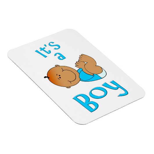 Niedlicher Cartoon Es ist ein Boy Text in Bright B Magnet (Rechte Seite)