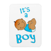 Niedlicher Cartoon Es ist ein Boy Text in Bright B Magnet (Vertikal)