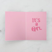 Niedlicher Cartoon Es ist ein "Girl Text in Bright Karte (Innenseite)