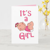 Niedlicher Cartoon Es ist ein "Girl Text in Bright Karte (Gelbe Blume)