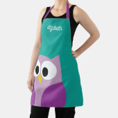 Niedlicher Cartoon Eule mit Big Eyes - Individuell Schürze (InSitu)