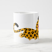 Niedlicher Cartoon Facetisch Leopard Jumbo Tasse (Vorderseite)