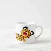 Niedlicher Cartoon Facetische Leopard Espresso Tas Espressotasse (Rechts)