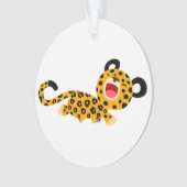 Niedlicher Cartoon Facetischer Leopard Akrylus Orn Ornament (Vorderseite)