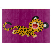 Niedlicher Cartoon Facetischer Leopard Cutting Boa Schneidebrett (Vorderseite)