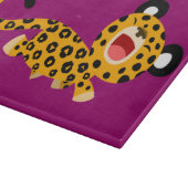 Niedlicher Cartoon Facetischer Leopard Cutting Boa Schneidebrett (Ecke)