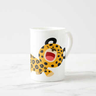 Niedlicher Cartoon Facetischer Leopard Knochen Chi Porzellantasse