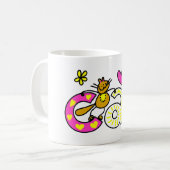 Niedlicher Cartoon Farbige Katze Kaffeetasse (Vorderseite Links)