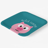 Niedlicher Cartoon Farm Schwein - Wählen Sie Ihre Pappteller (Gewinkelt)