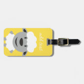 Niedlicher Cartoon Farm Sheep - gelb und grau Gepäckanhänger (Vorderseite horizontal)