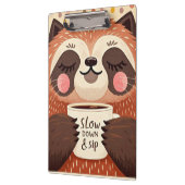 Niedlicher Cartoon-Faultier mit übertrieben schläf Klemmbrett (Links)