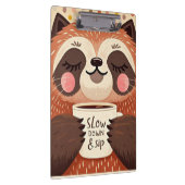 Niedlicher Cartoon-Faultier mit übertrieben schläf Klemmbrett (Rechts)