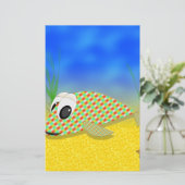 Niedlicher Cartoon Fisch Briefpapier (Stehend Vorderseite)