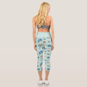 Niedlicher Cartoon Fisch Capri Leggings (Rückseite)