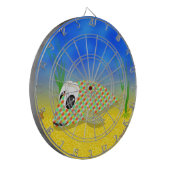 Niedlicher Cartoon Fisch Dartscheibe (Vorderseite Links)