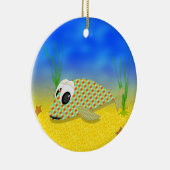 Niedlicher Cartoon Fisch Keramikornament (Rechts)