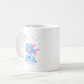 Niedlicher Cartoon Fisch mit rosa Flossen und Bubb Kaffeetasse (Vorderseite Links)
