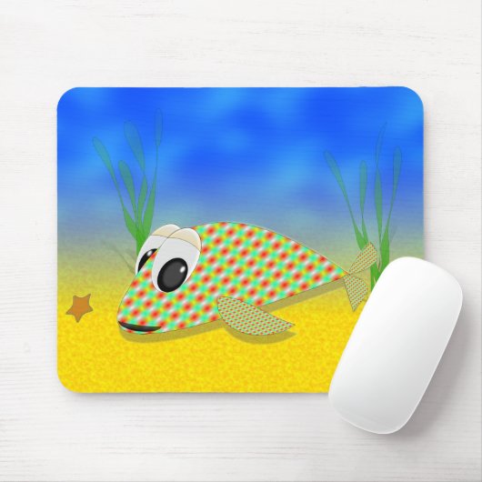 Niedlicher Cartoon Fisch Mousepad (Mit Mouse)