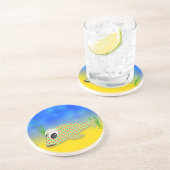 Niedlicher Cartoon Fisch Sandstein Untersetzer (Seite)