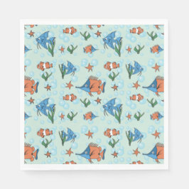 Niedlicher Cartoon Fisch Serviette
