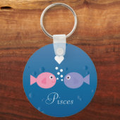Niedlicher Cartoon Fische Zodiac-Zeichen Schlüsselanhänger (Vorderseite)